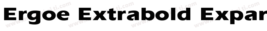 Ergoe Extrabold Expanded Italic字体转换